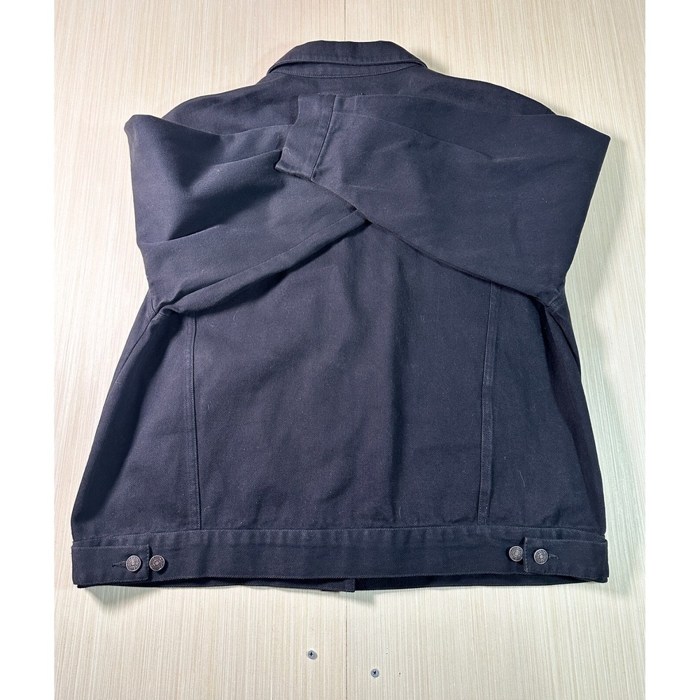 Vtg Jordache Trucker Jeans Jacket Womens 2X Navy Blue Denim Cotton Button Front - Picture 6 of 9